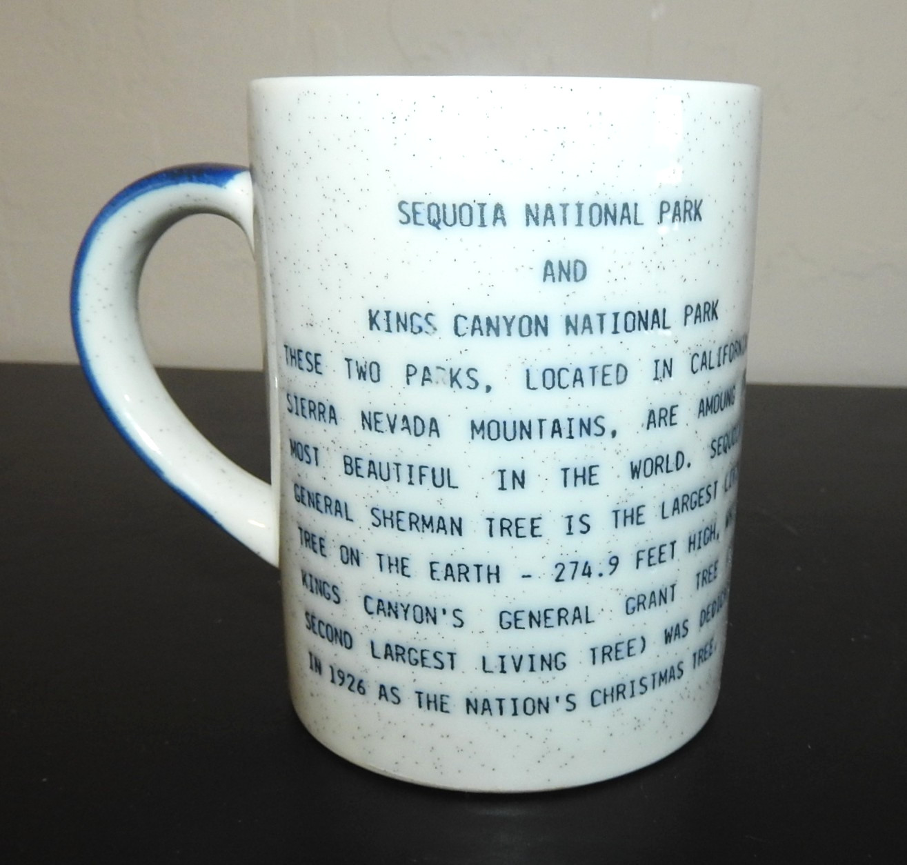 Sequoia & Kings Canyon National Park Ceramic Mug Embossed Park Scene & Facts