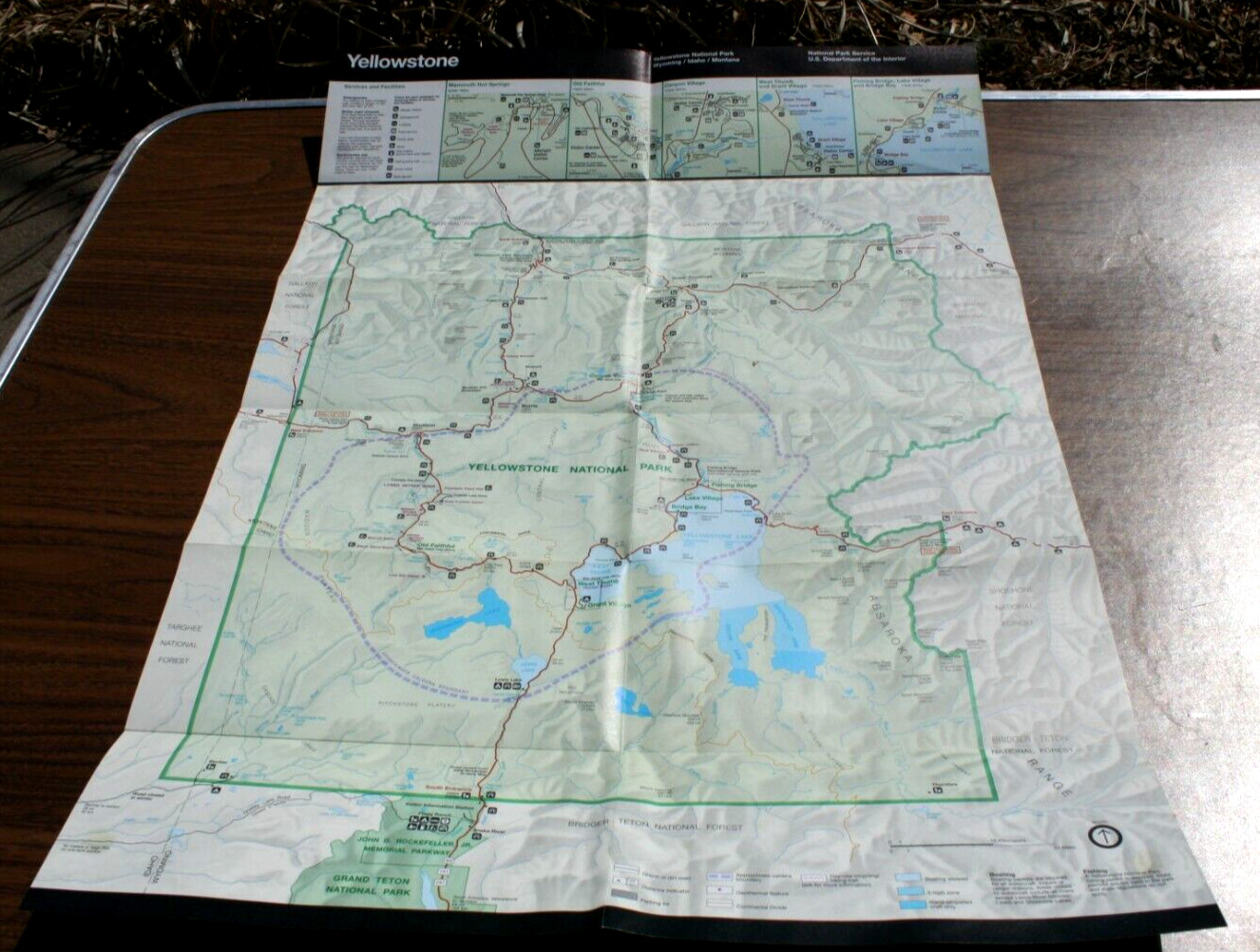 Yellowstone National Park 125th Anniversary 1872-1997 Official Map and Guide