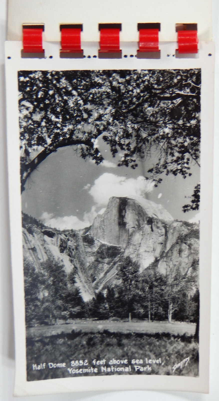 12 REAL YOSEMITE PARK CA PHOTOS 1920s 30s SAWYERS IN MINI FLIP BOOK 2.75″ x 4.5″
