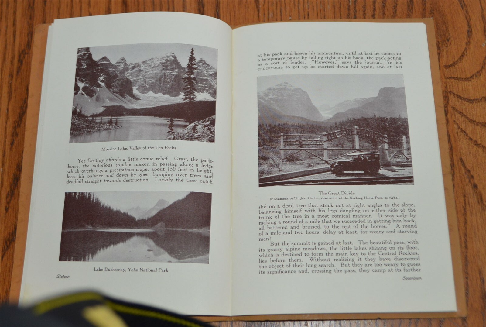 1928 Kicking Horse Trail Lake Louise to Golden BC Illustrated w/ Map