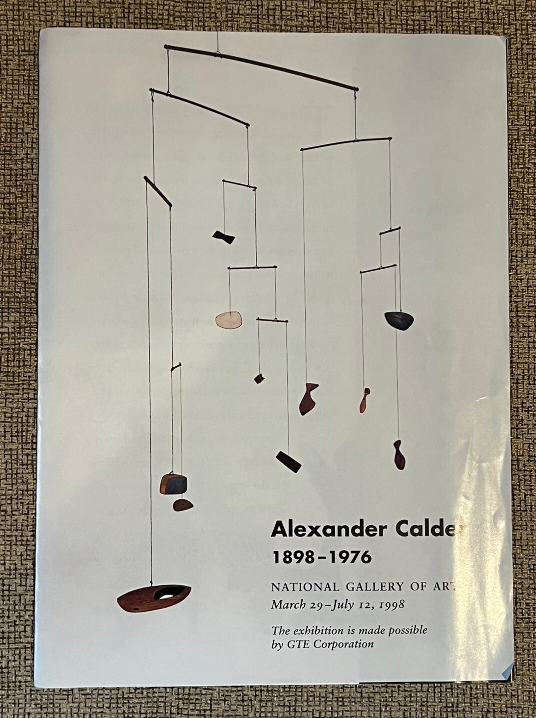 ALEXANDER CALDER 1898-1976 EXHIBIT PROSPECTUS NATIONAL GALLERY OF ART 1998