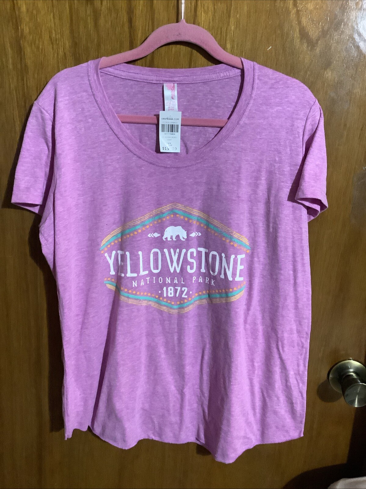 New YELLOWSTONE National Park *1872 Women’s XL T-Shirt NWT~ Berry