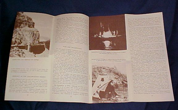 Vintage Yellowstone National Park Wyoming Montana Idaho Pamphlet 1957