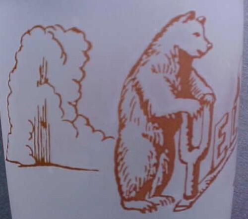 Vintage Yellowstone National Park & Wyoming Old Faithful Tetons Frosted Glass