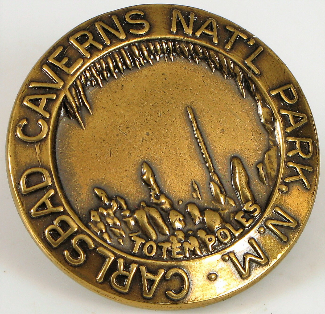 VTG DESIGNER BATES & KLINKE SOUVENIR FOB TOKEN CARLSBAD CAVERNS NAT’L PARK NM !