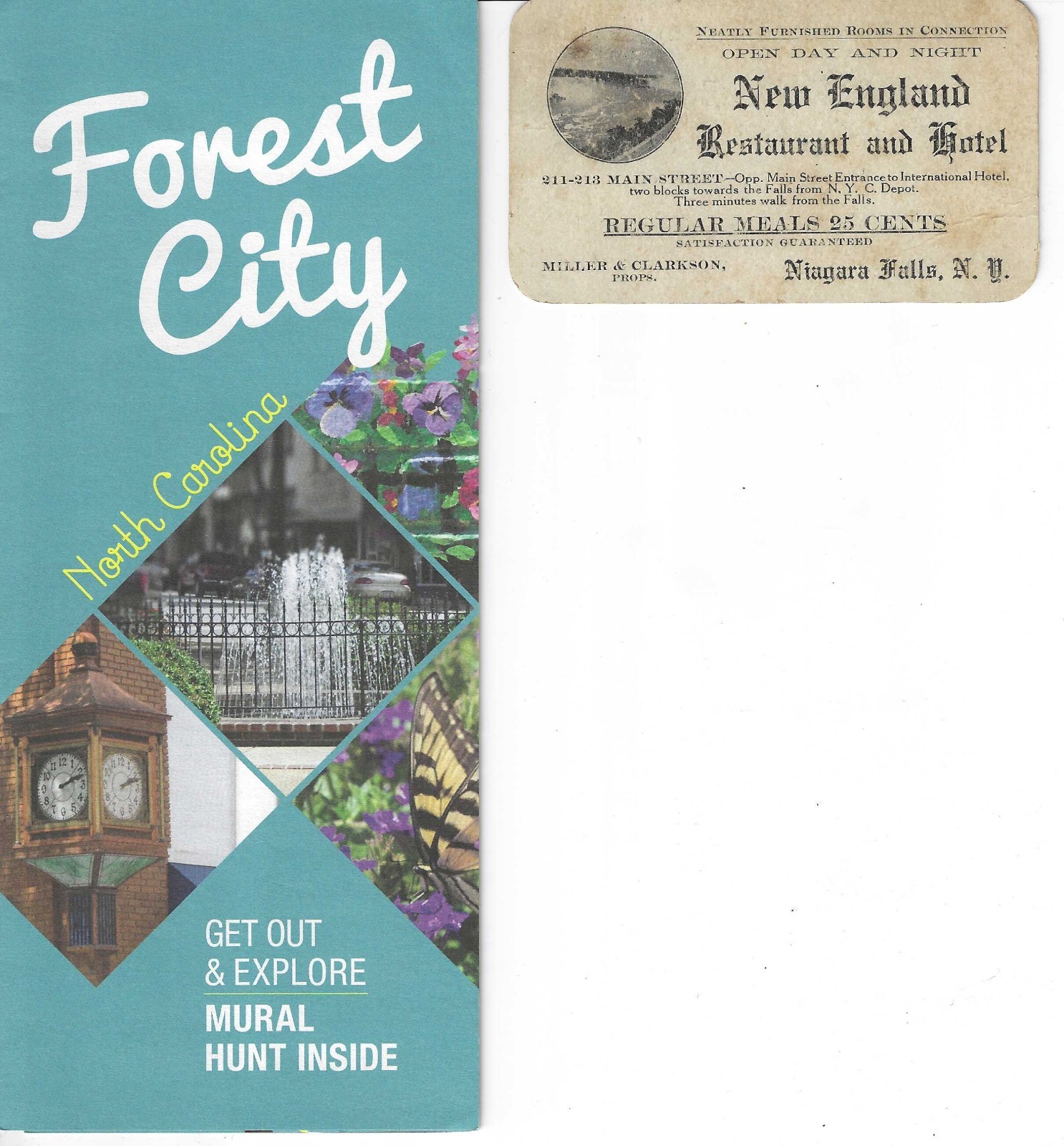 7 TRAVEL ITEMS BROCHURES: Hendersonville & Forest City, NC; Callaway Gardens, GA