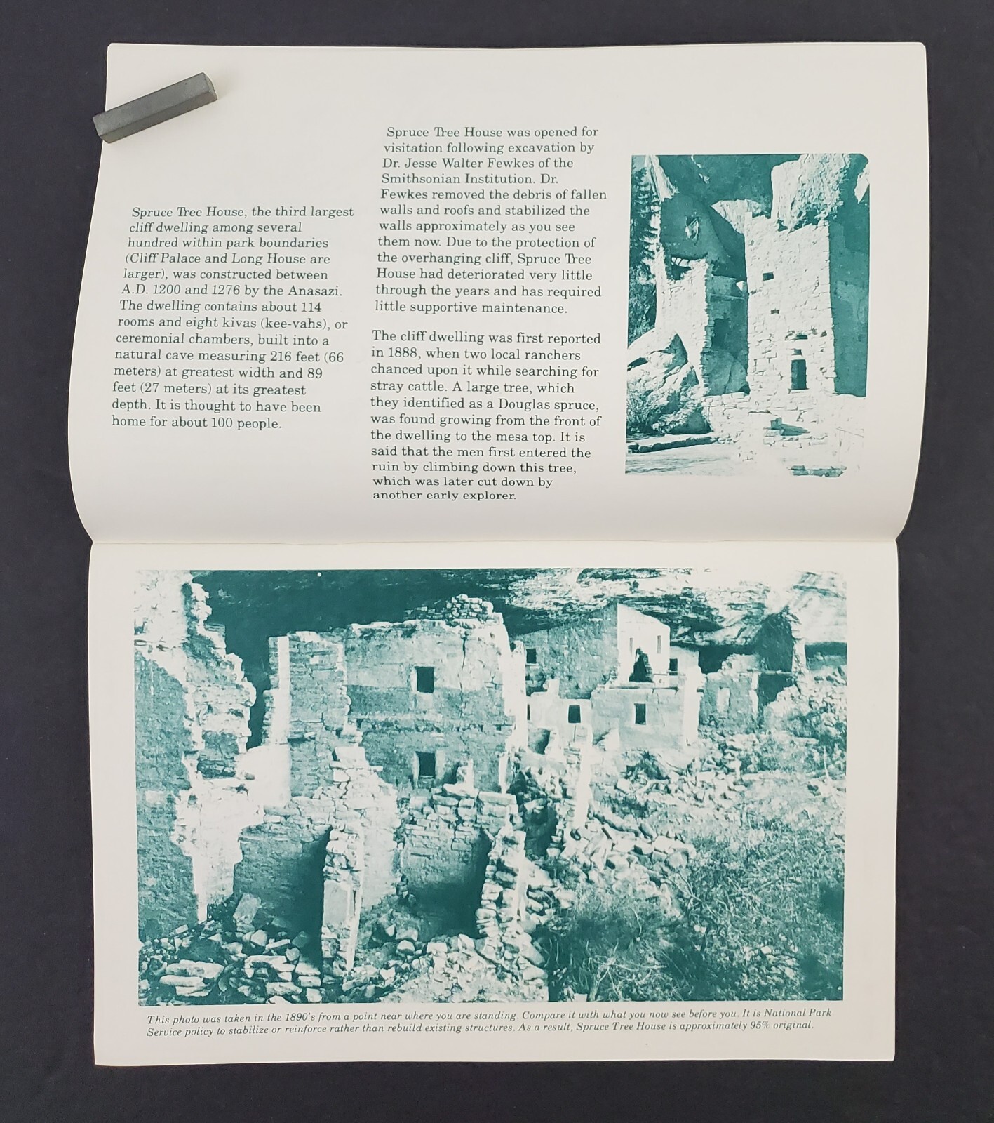 1986 Mesa Verde National Park CO Spruce Tree House Vtg Travel Booklet Brochure