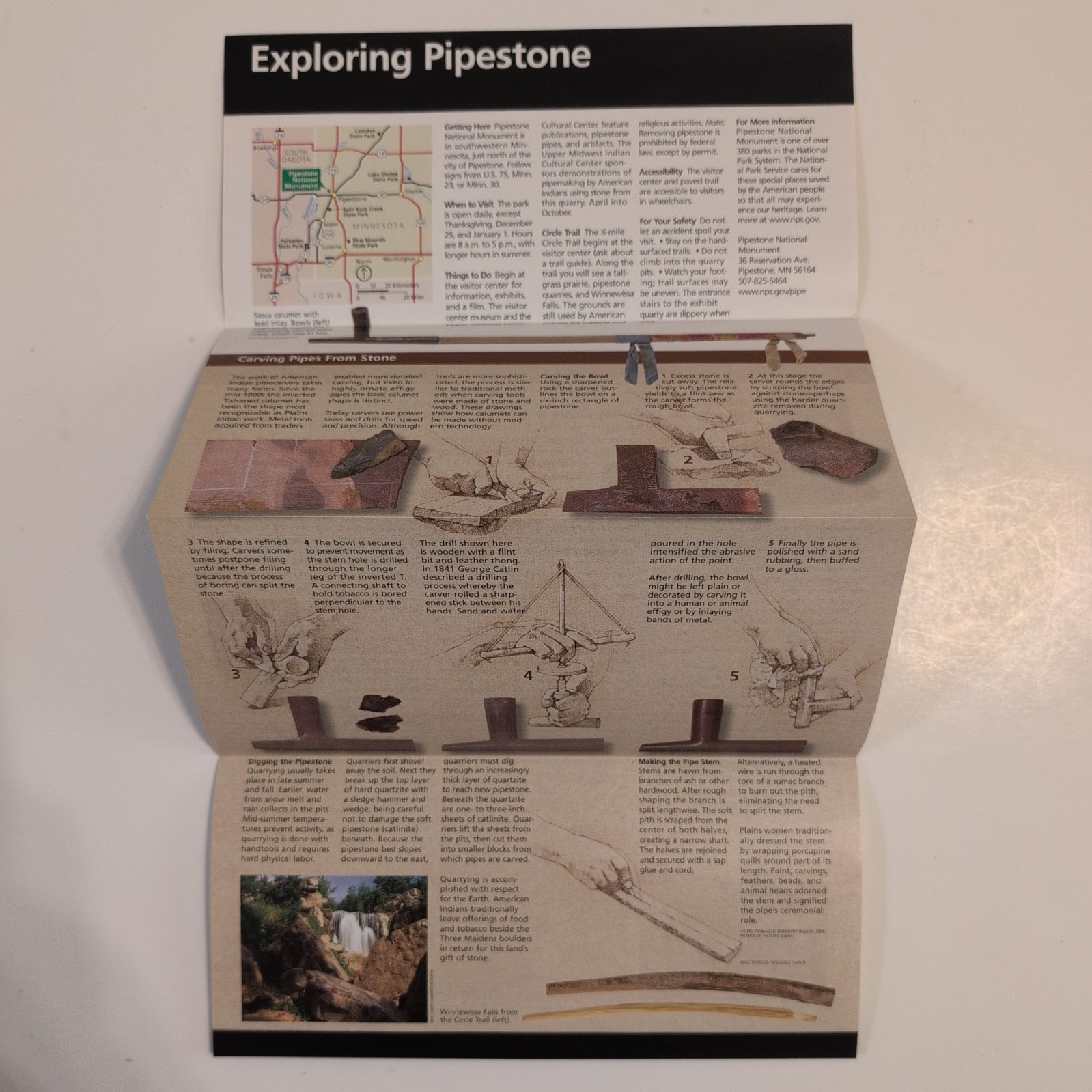 Pipestone Minn National Park Service NPS Unigrid Brochure GPO 2006 Reprint 2006