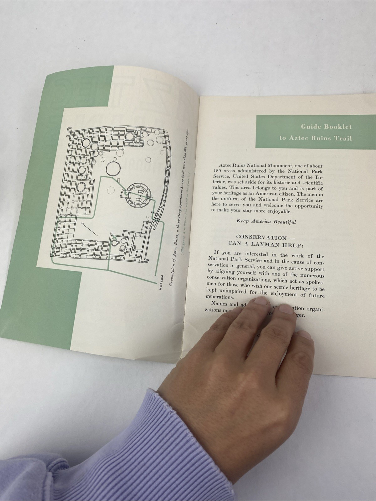 Vtg 1957 Aztec Ruins National Monument Booklet Brochure