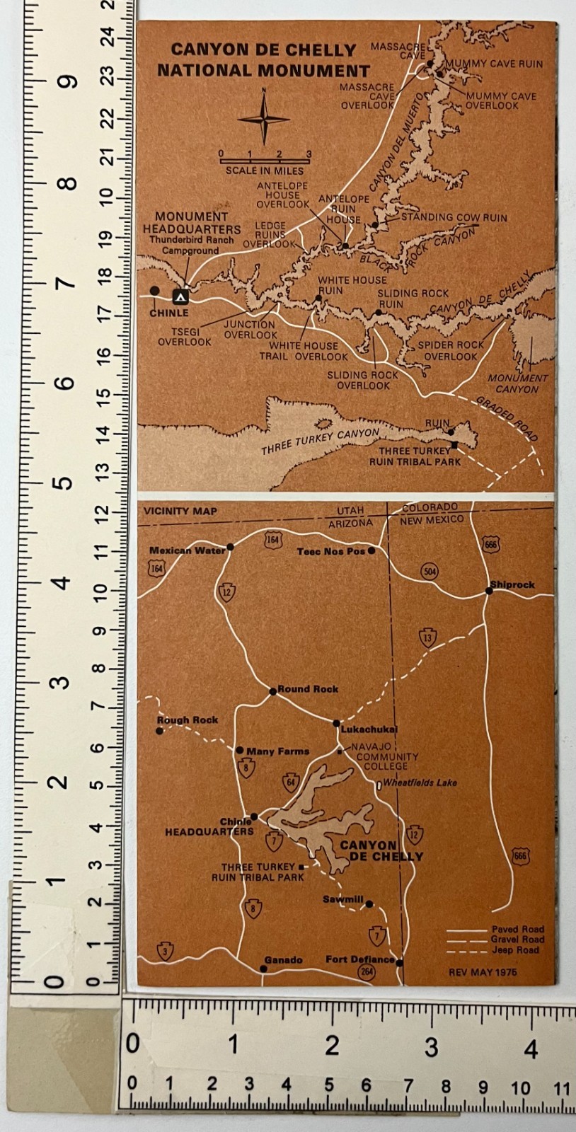 1975 Canyon De Chelly National Monument Park Guide AZ Vintage Travel Brochure