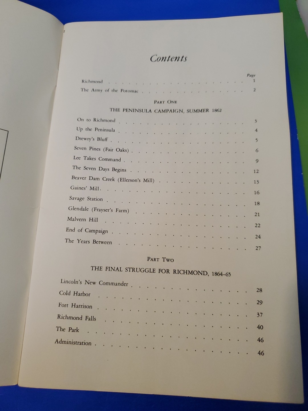 VTG 1961 Richmond National Battlefield Park NPS Historical Handbook No. 33
