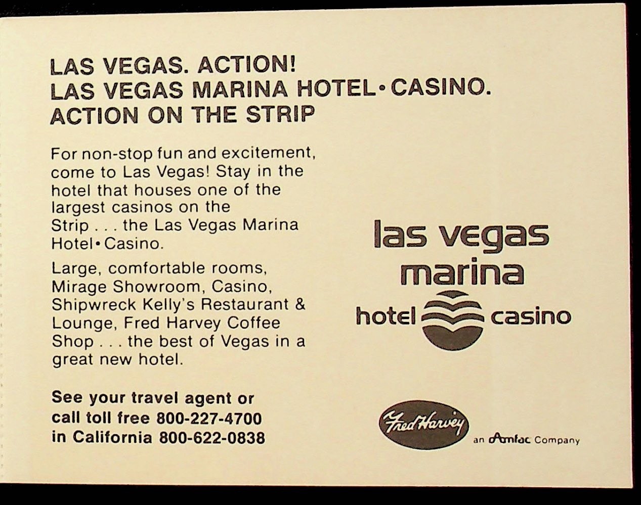 Vintage Fred Harvey Travel Advertising Amfac Company – MM-33