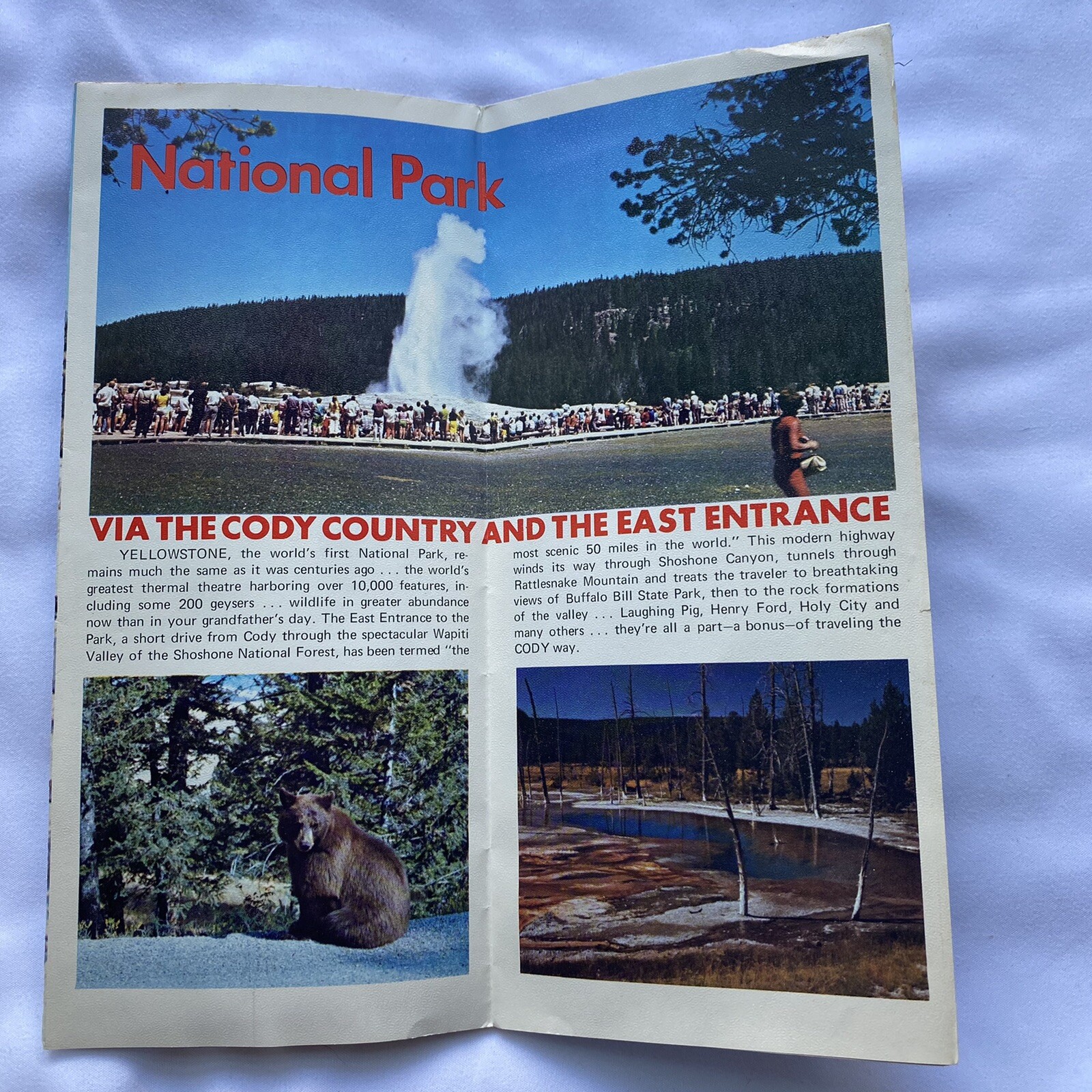 Yellowstone And Grand Tetons Booklet Pamphlet Cody Country Buffalo Bill History
