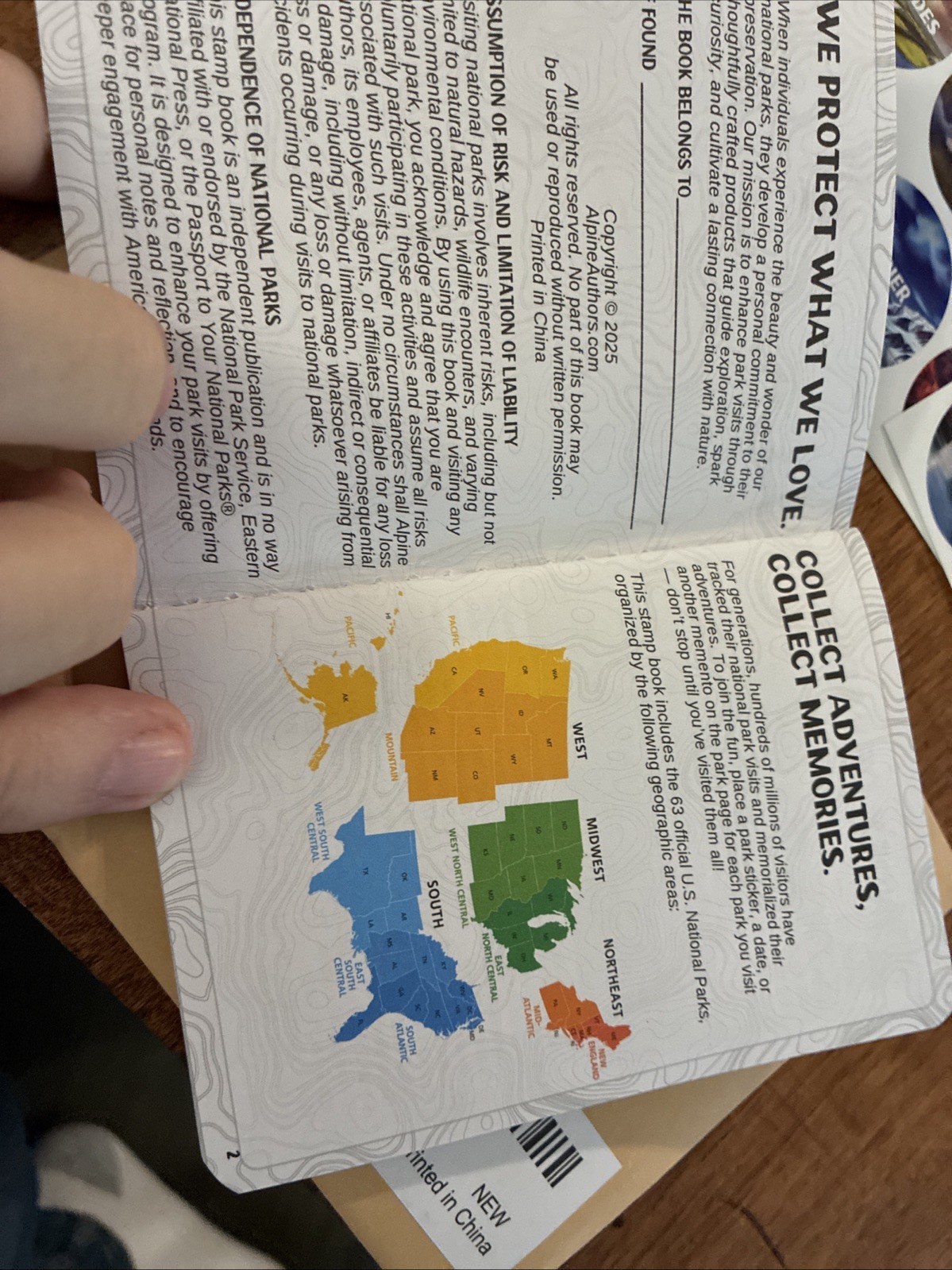 National Parks Stamp Book with Sticker Set: Passport-Sized National Park Book