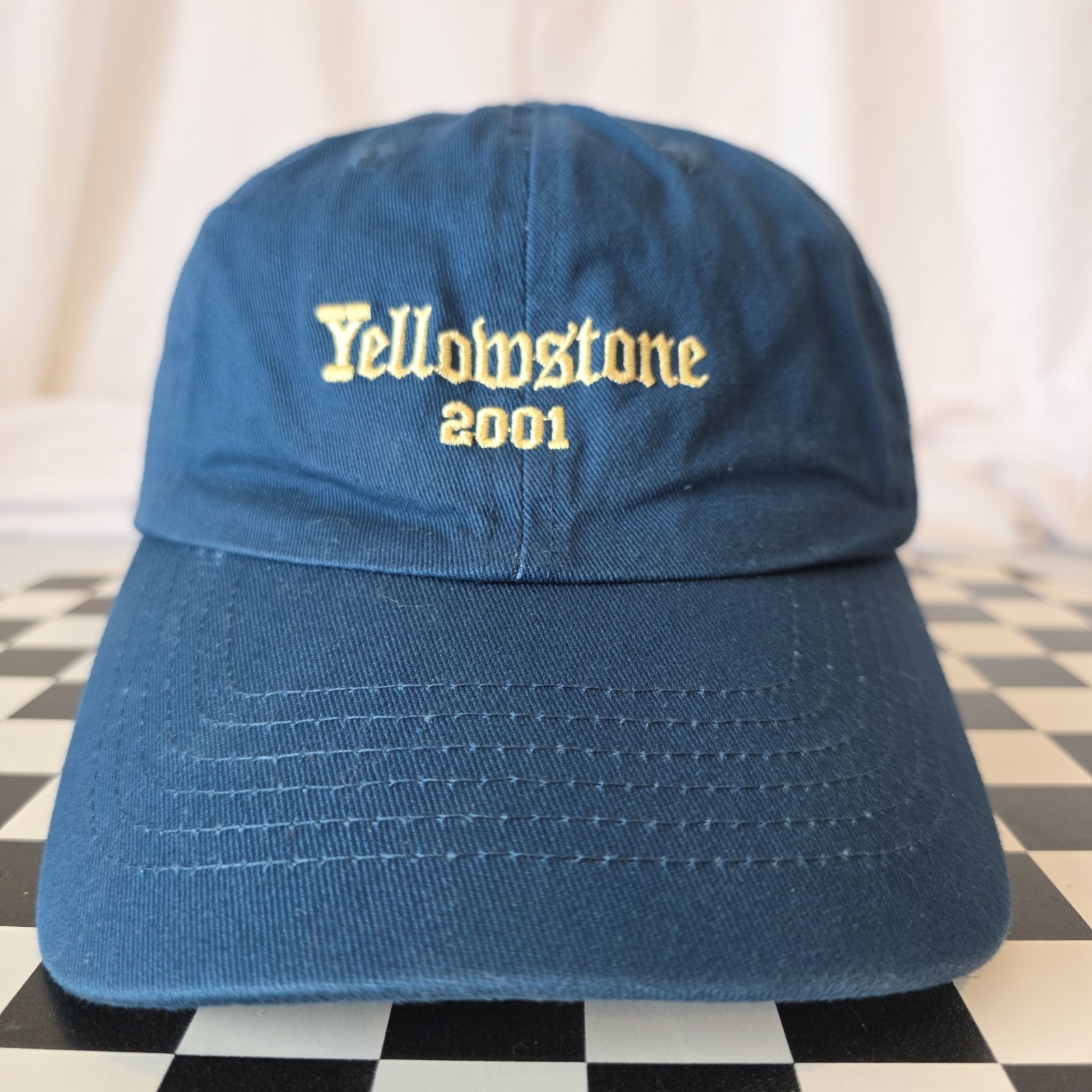 Grizzly Griptape Yellowstone 2001 Hat Teal Blue National Park Dad Cap Strapback