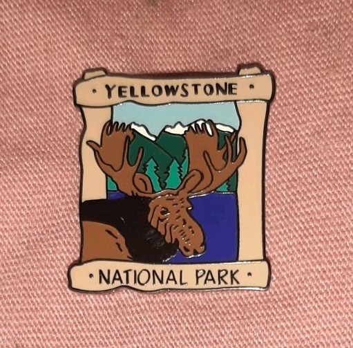 Yellowstone National Park Moose Travel Souvenir Pin Pinnacle Designs Wyoming