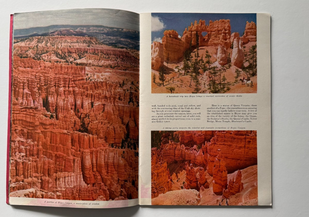 1940 Union Pacific Railroad Advertising Booklet Zion Bryce Grand Canyon Nat Park