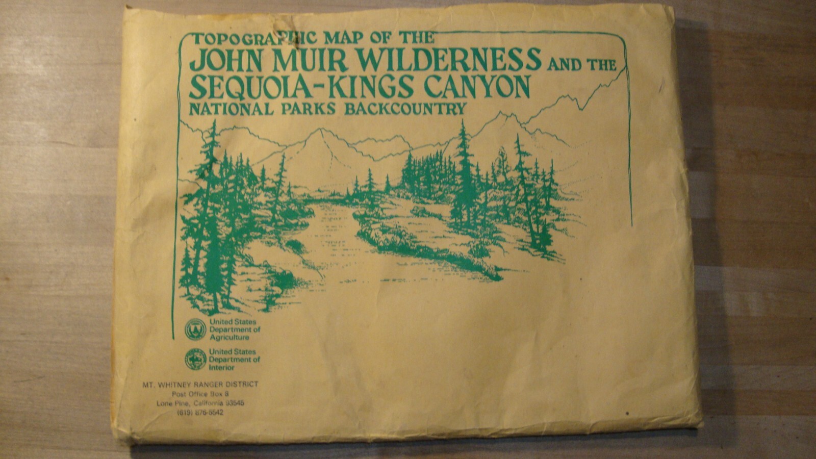1983 USDA Topographic Maps Of John Muir Wilderness & Sequoia-Kings Canyon
