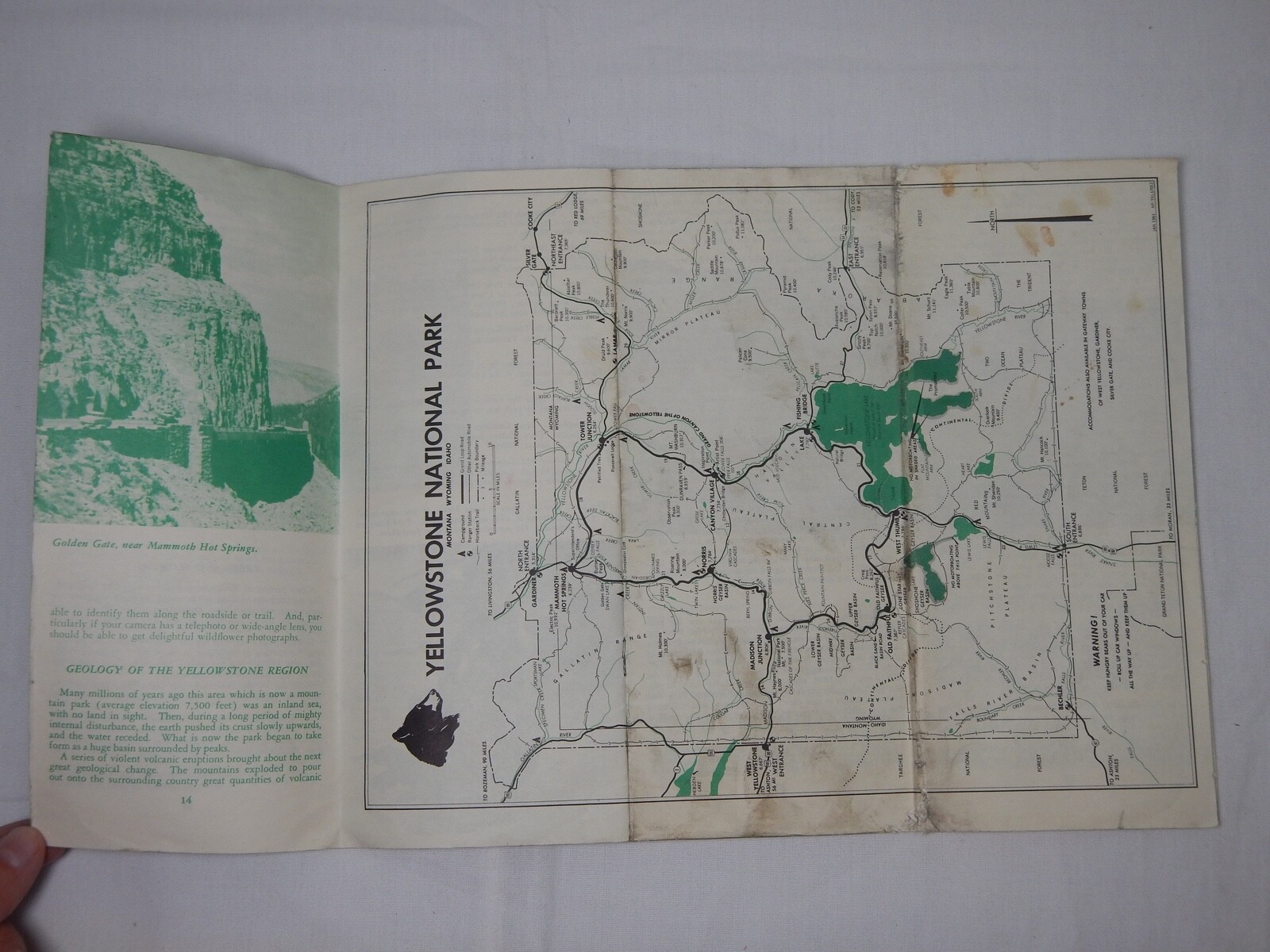 Vintage Yellowstone Maps, Brochures, Guides, Postcard, Reward Notice