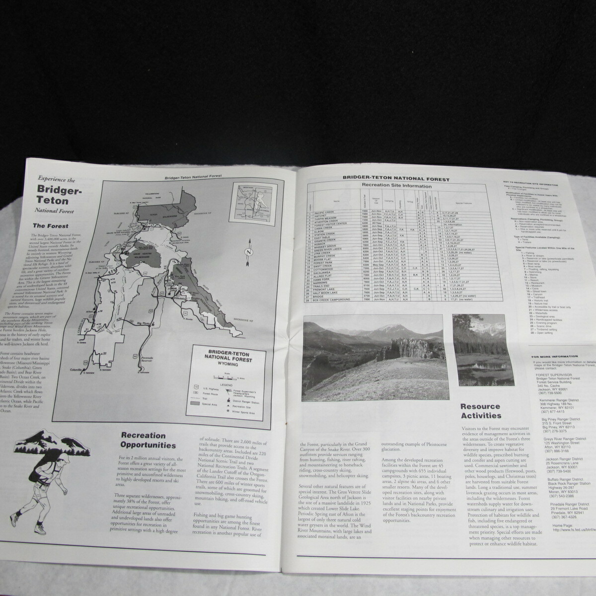 US Forest Service Camping Picnicking National Forests Idaho Wyoming VERY RARE !