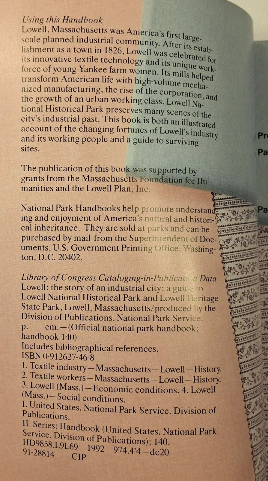 Lot 5 Vintage NPS National Park Handbooks Agate Salem Lowell Boston 1980-98