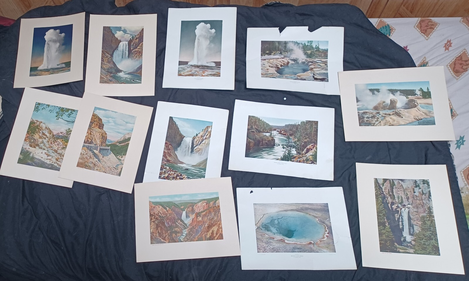 Vintage 1920s Haynes Souvenir Yellowstone National Park Folios Colored Prints