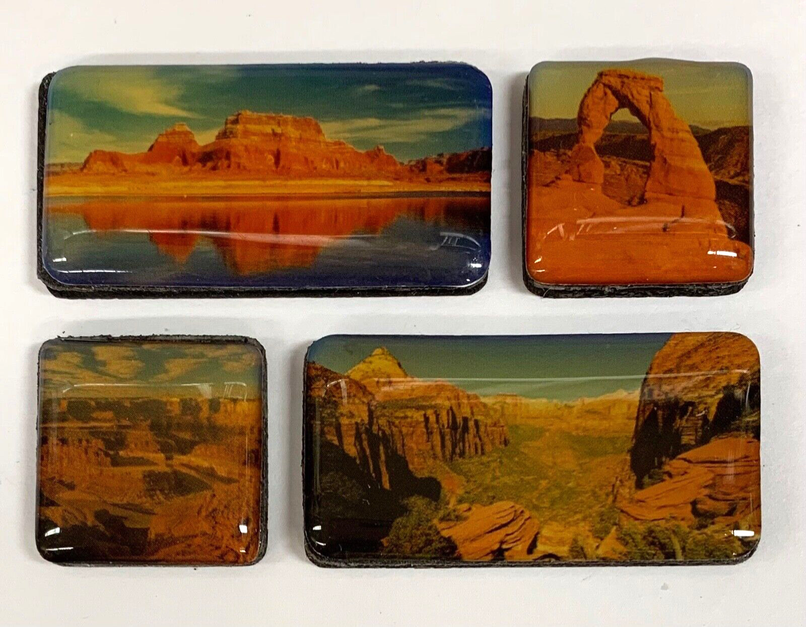 Western USA National Parks Magnet Set Plastic Square Rectangle