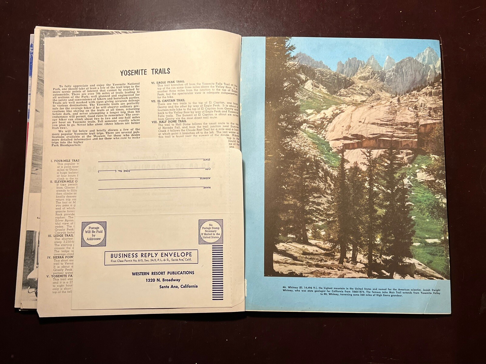 ** The Yosemite Story, (Maps- History- Romance) Souvenir Magazine, 1955