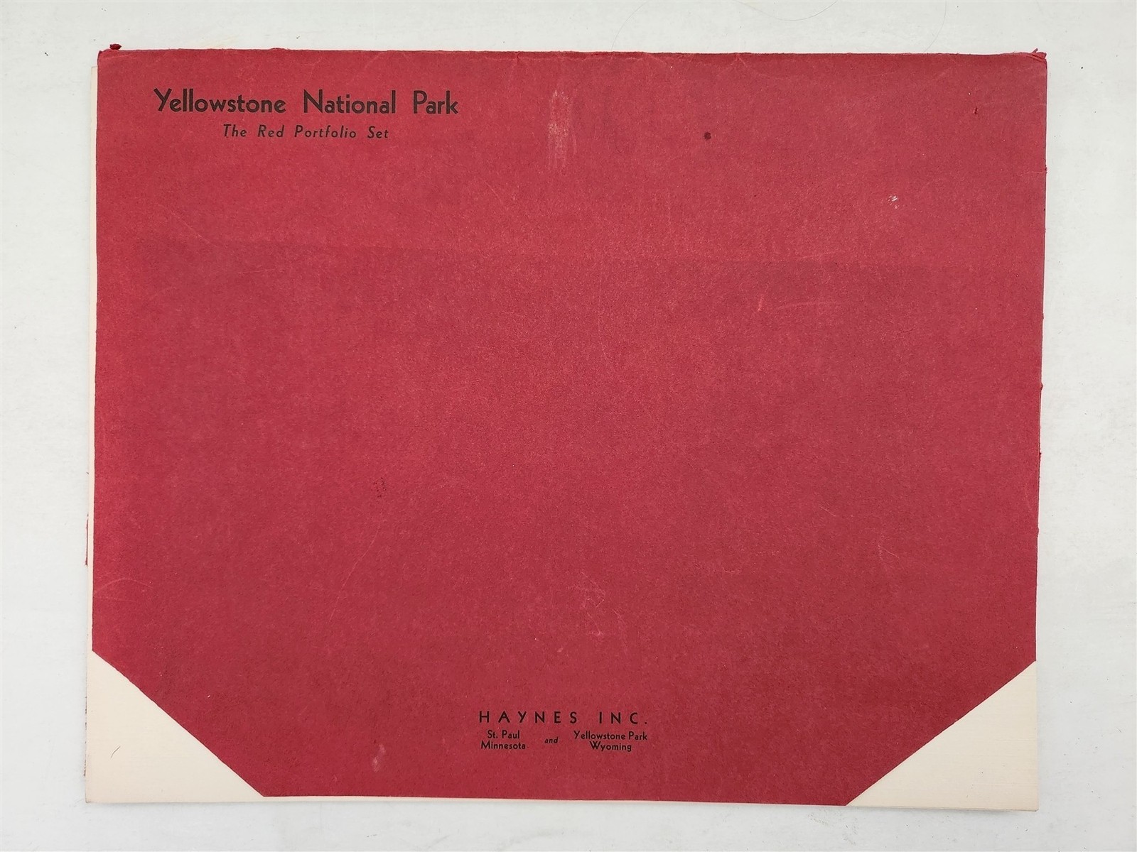 1930s vintage YELLOWSTONE NATIONAL PARK haynes 12 PRINTS red portfolio set NICE