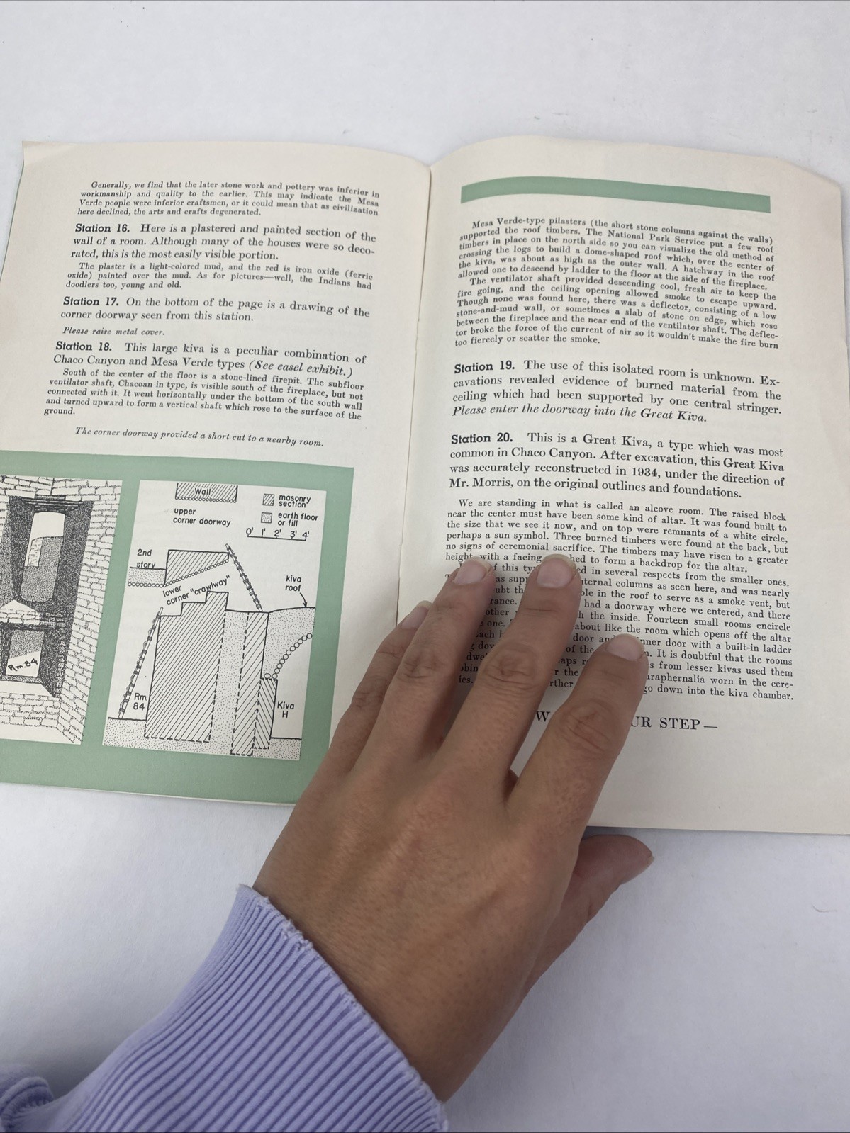 Vtg 1957 Aztec Ruins National Monument Booklet Brochure