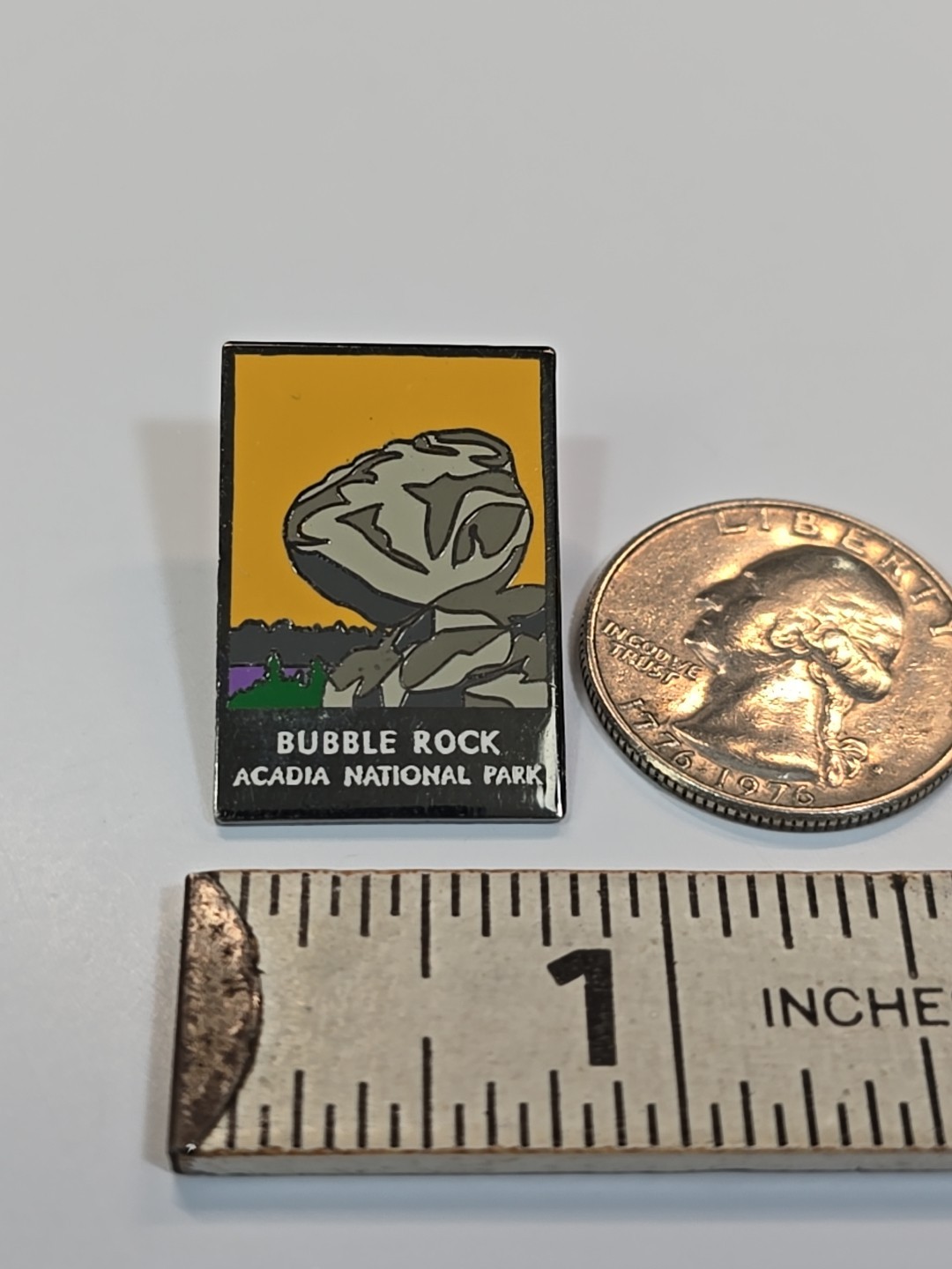 Bubble Rock Acadia National Park Travel Souvenir Lapel Pin Maine