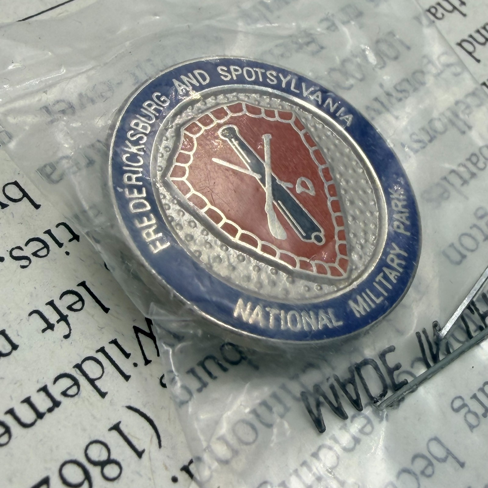 Fredericksburg and Spotsylvania National Military Park Lapel Pin Travel Vintage