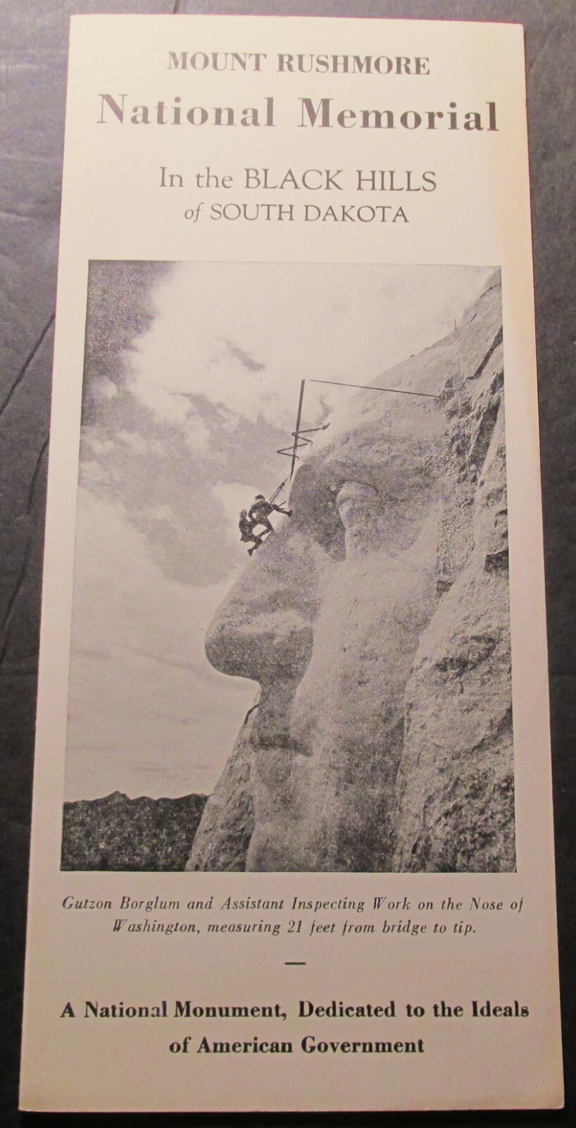 Original 1930’s Mt Rushmore National Monument Construction Travel Brochure