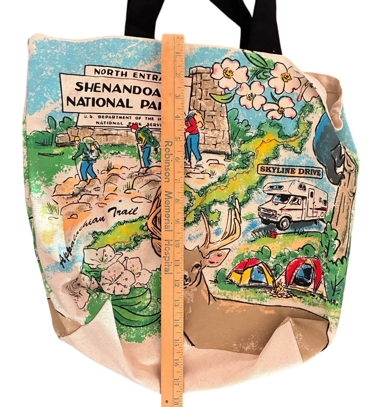 Shenandoah National Park Souvenir Tote Bag Canvas Appalachian Trail Skyline Dr