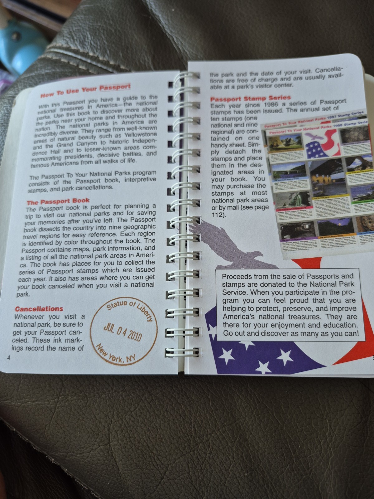 2 Books Passport to Your National Parks- Eastern National- Navy Spiral Bond 2017
