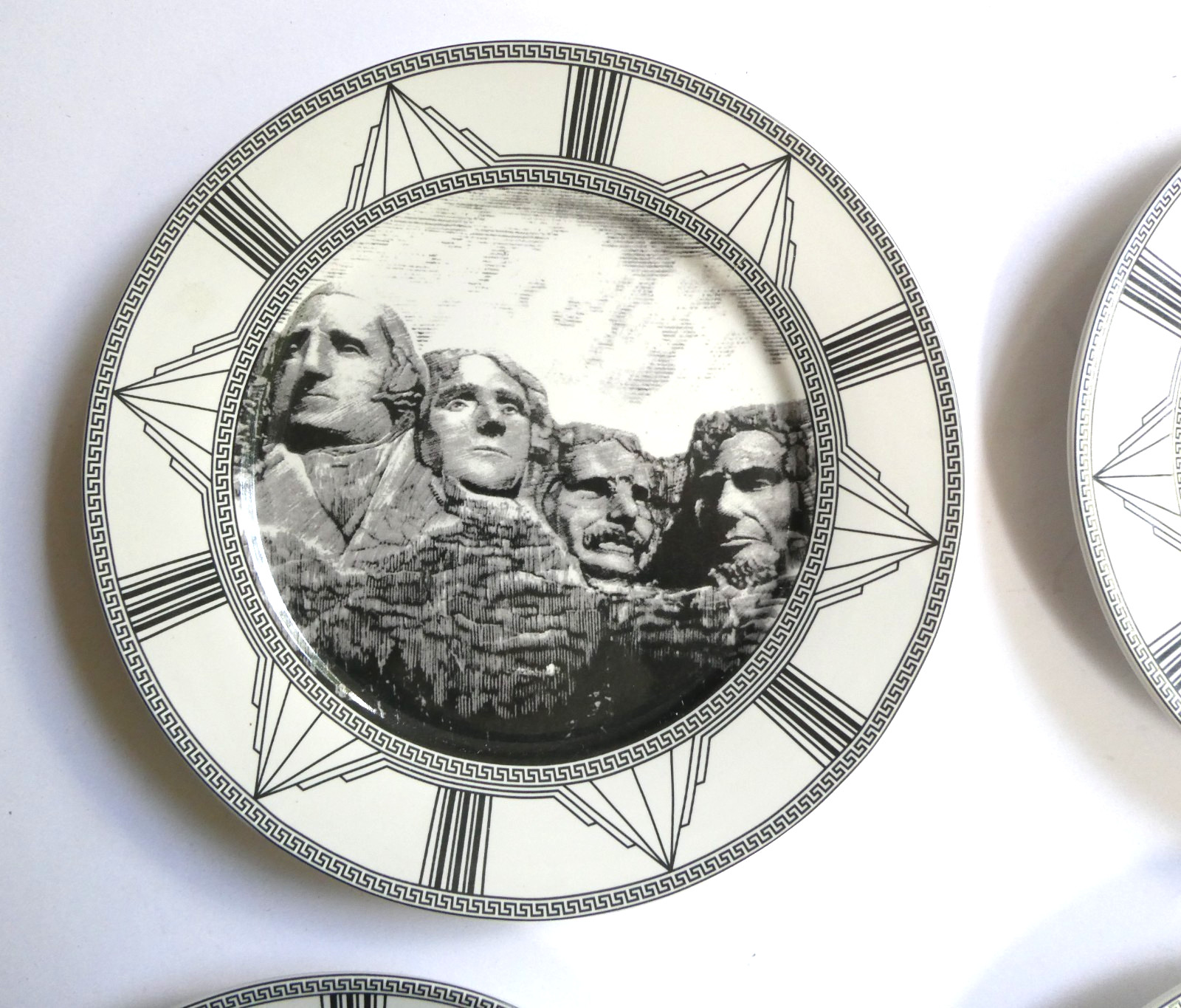 Royal Norfolk 4 Lot 7.5″ Plates White House Rushmore Statue Liberty Golden Gate