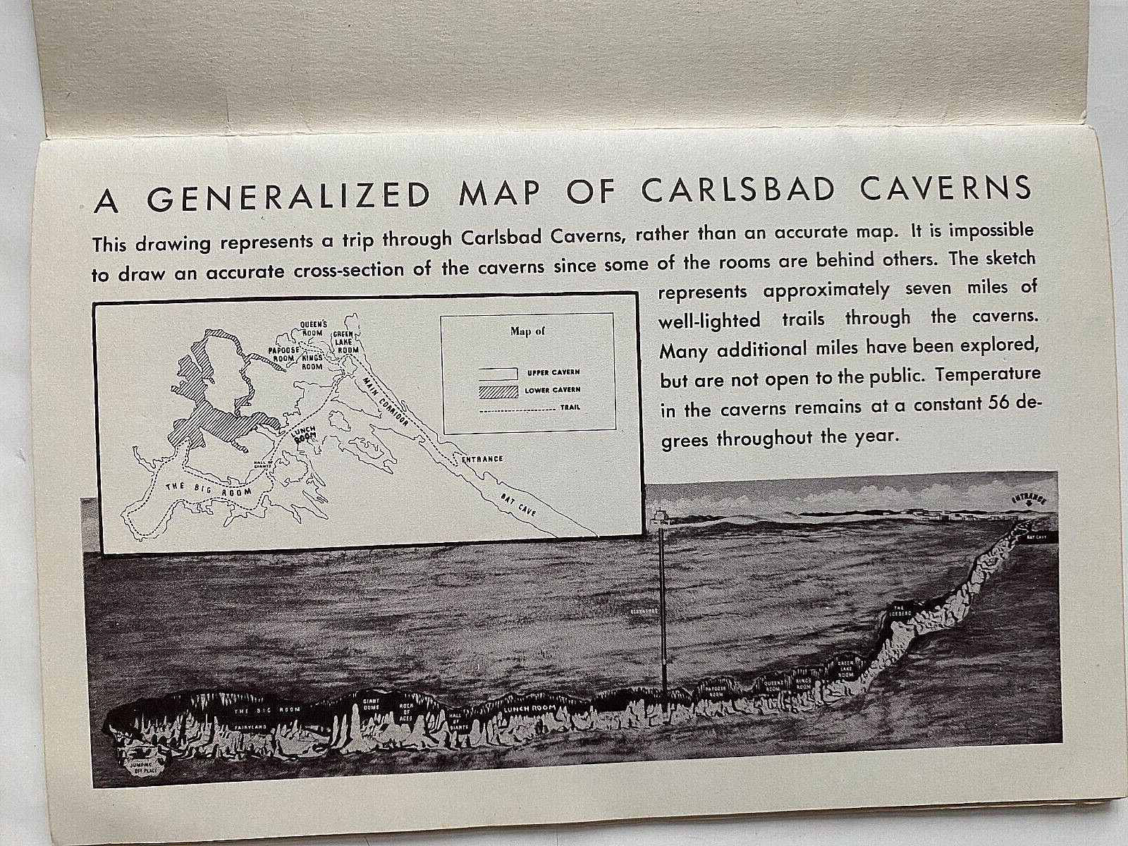 Jim White’s Story at Carlsbad Caverns. 1951. 32 Page Softcover Booklet. Illust
