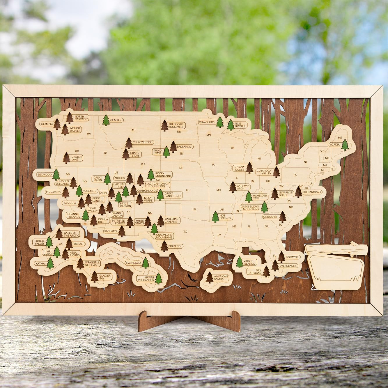 US National Parks Map Travel Map, National Park Tracker Checklist, Natural Wall