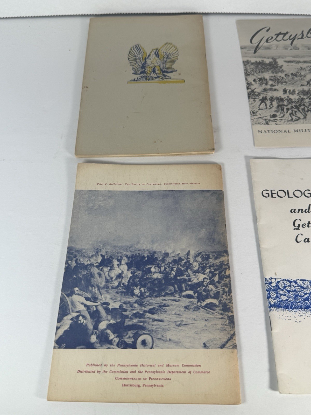 Gettysburg, PA- 1961 Guidebook – Illustrated, Maps – Civil War Lot 4 Booklets