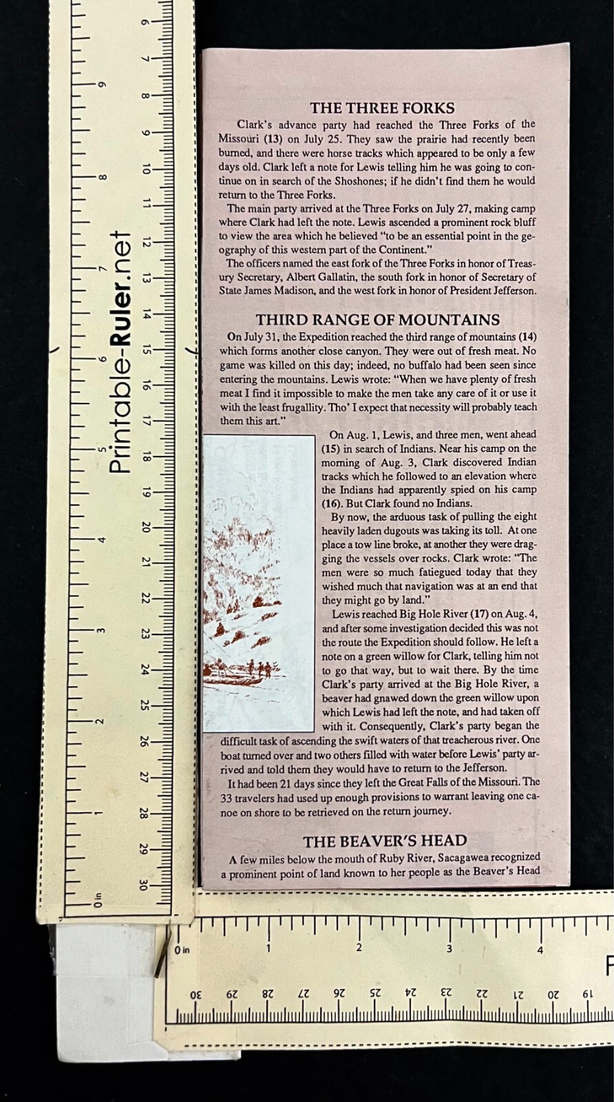 1990s Lewis & Clark National Historic Trail Rocky Mountains VTG Travel Brochure