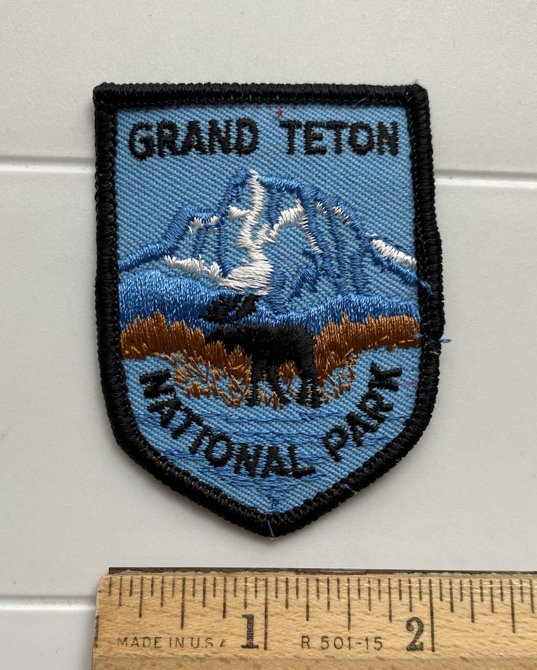 Grand Teton National Park Moose Mountains Souvenir Embroidered Patch Badge
