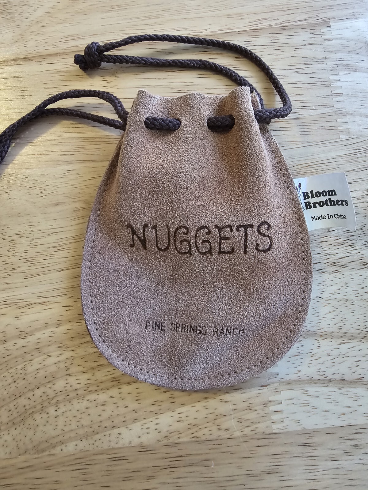 Vintage Bloom Brothers Pine Springs Ranch Nuggets Souvenir Leather Bag Pouch
