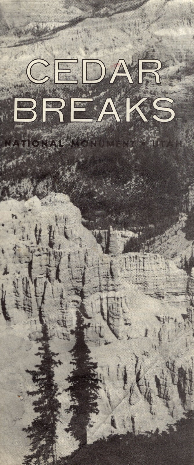 1962 Cedar Breaks National Monument Utah Dept. of Interior Pamphlet, Map, Rules