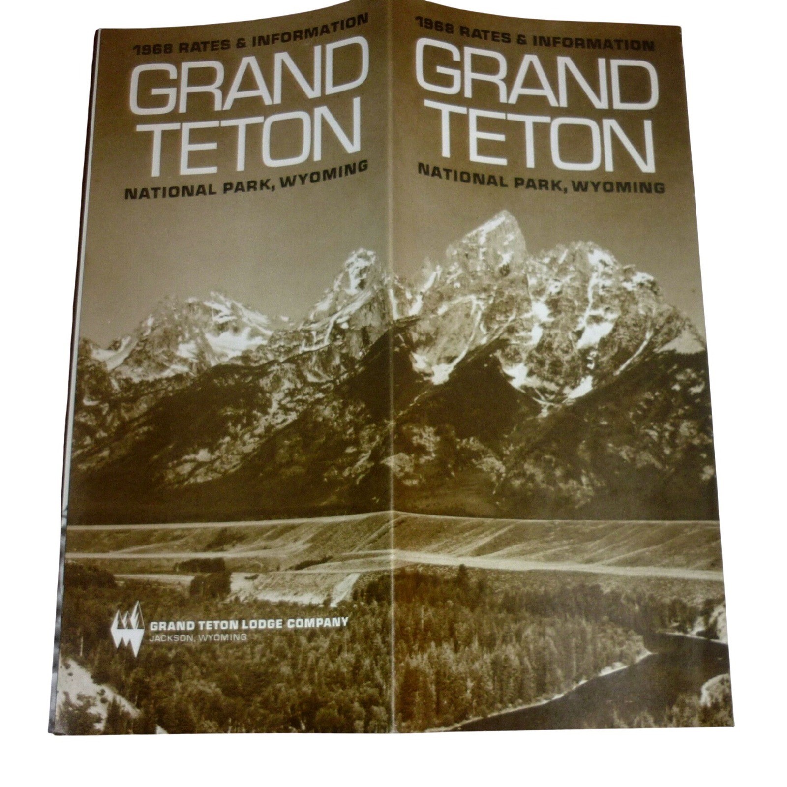 Vintage 1968 Grand Teton National Park Wyoming Travel Brochure Rates Map Lodge