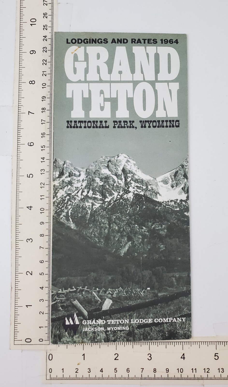 1964 Wyoming Grand Teton National Park Lodging Rates VTG Travel Brochure
