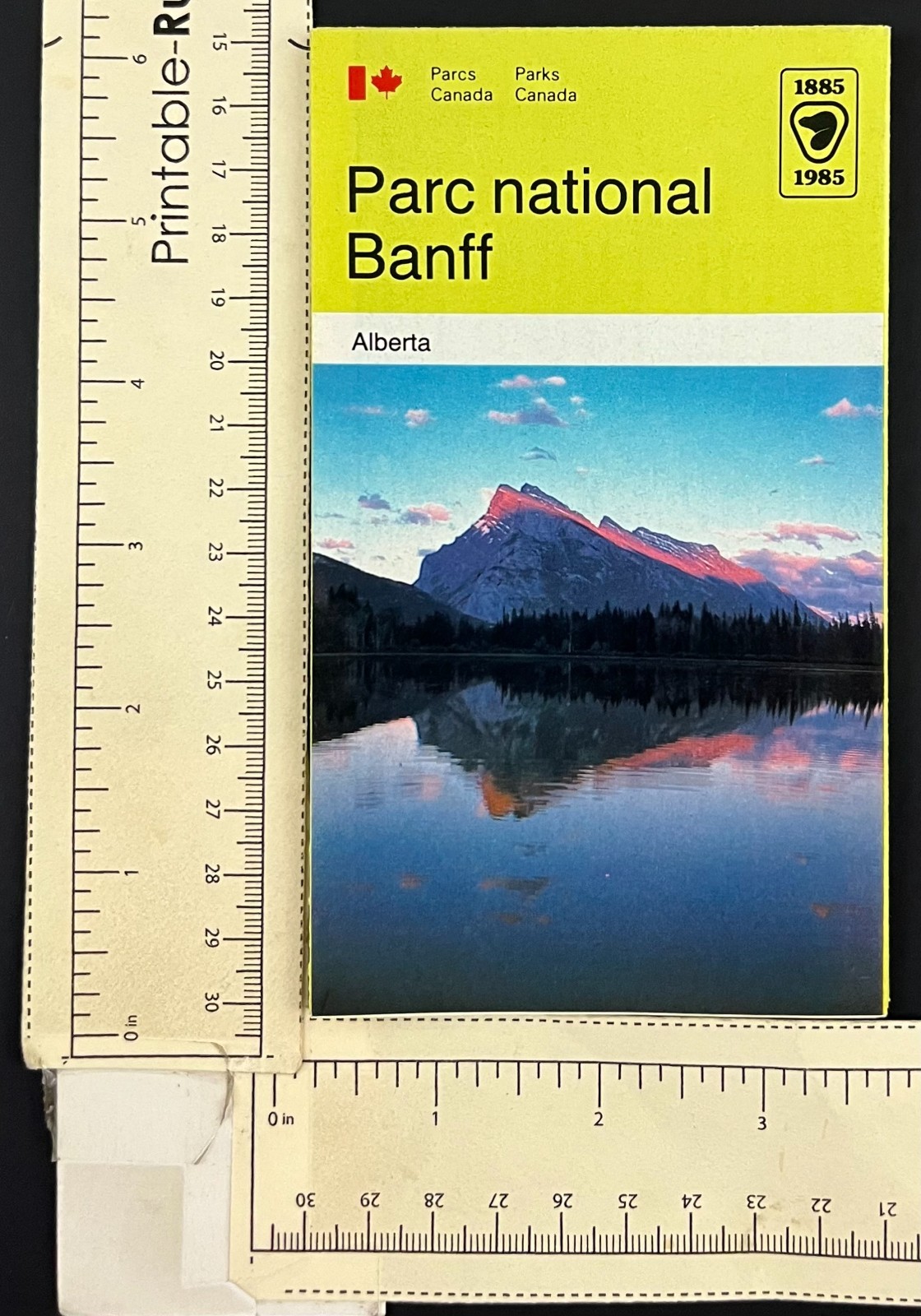 1985 Banff Alberta Canada National Park English French Guide VTG Travel Brochure