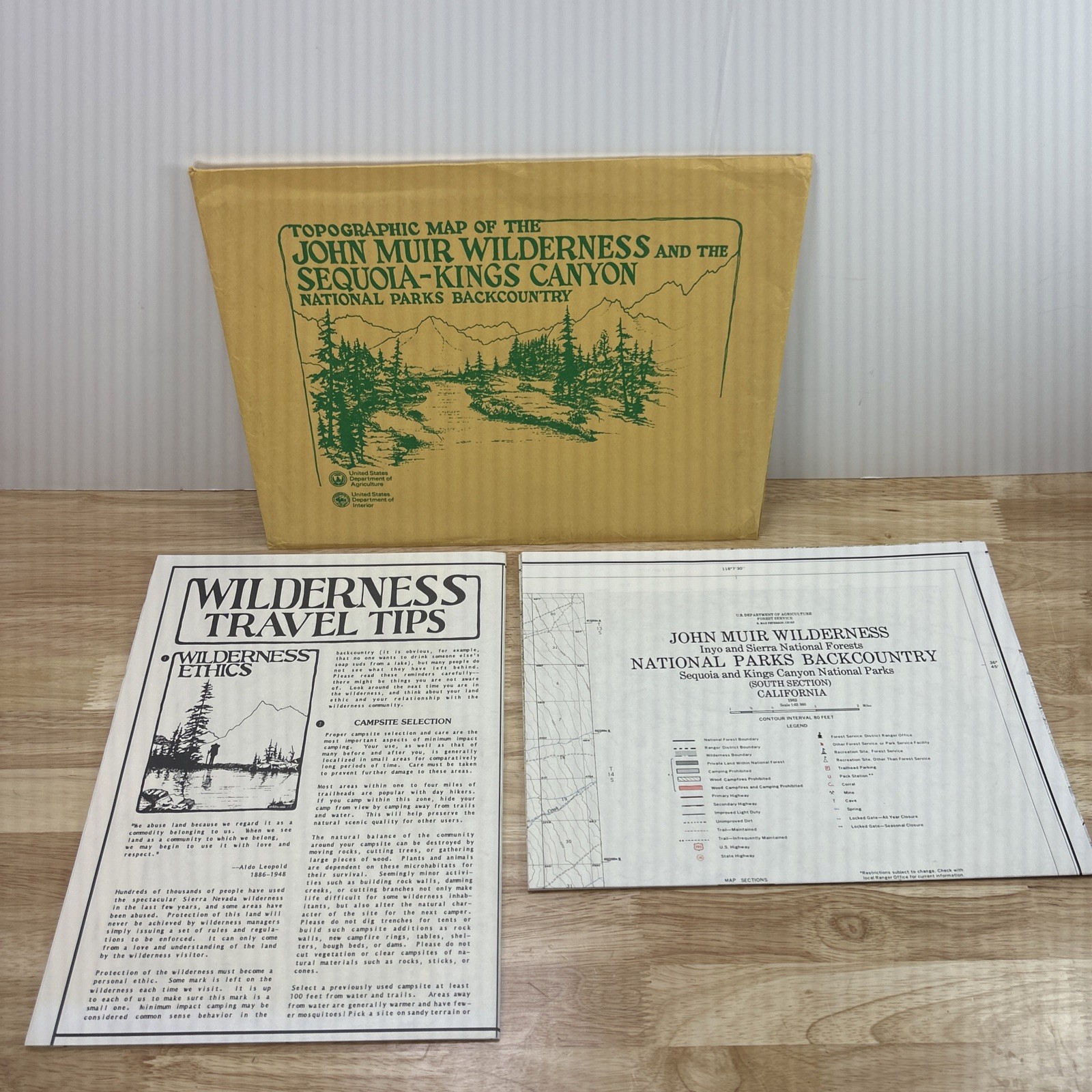 USDA John Muir Wilderness & Sequoia-Kings Canyon Wilderness Guides and Topo Maps