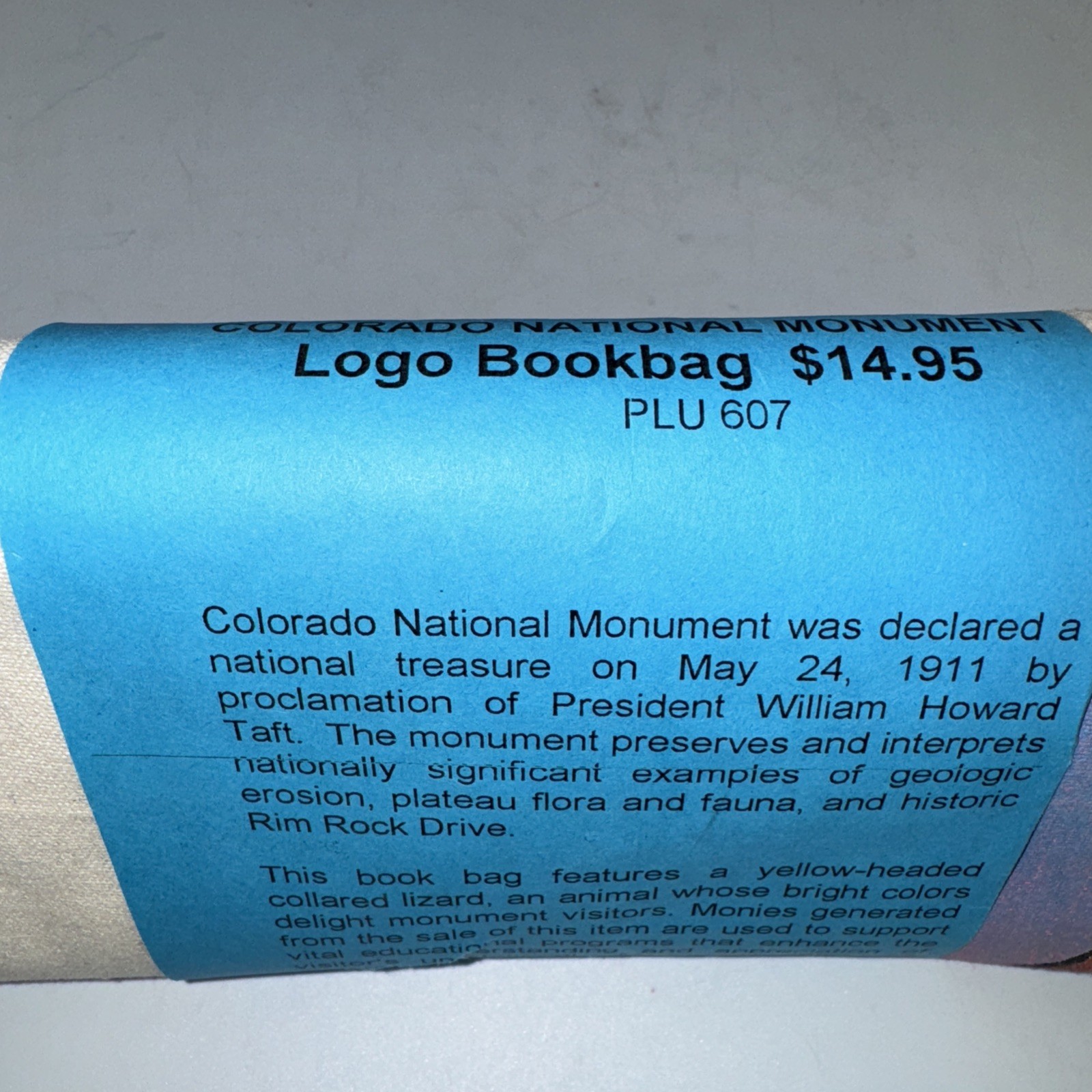 Vintage Colorado National Monument Canvas Tote Bag 1996 National Park NOS