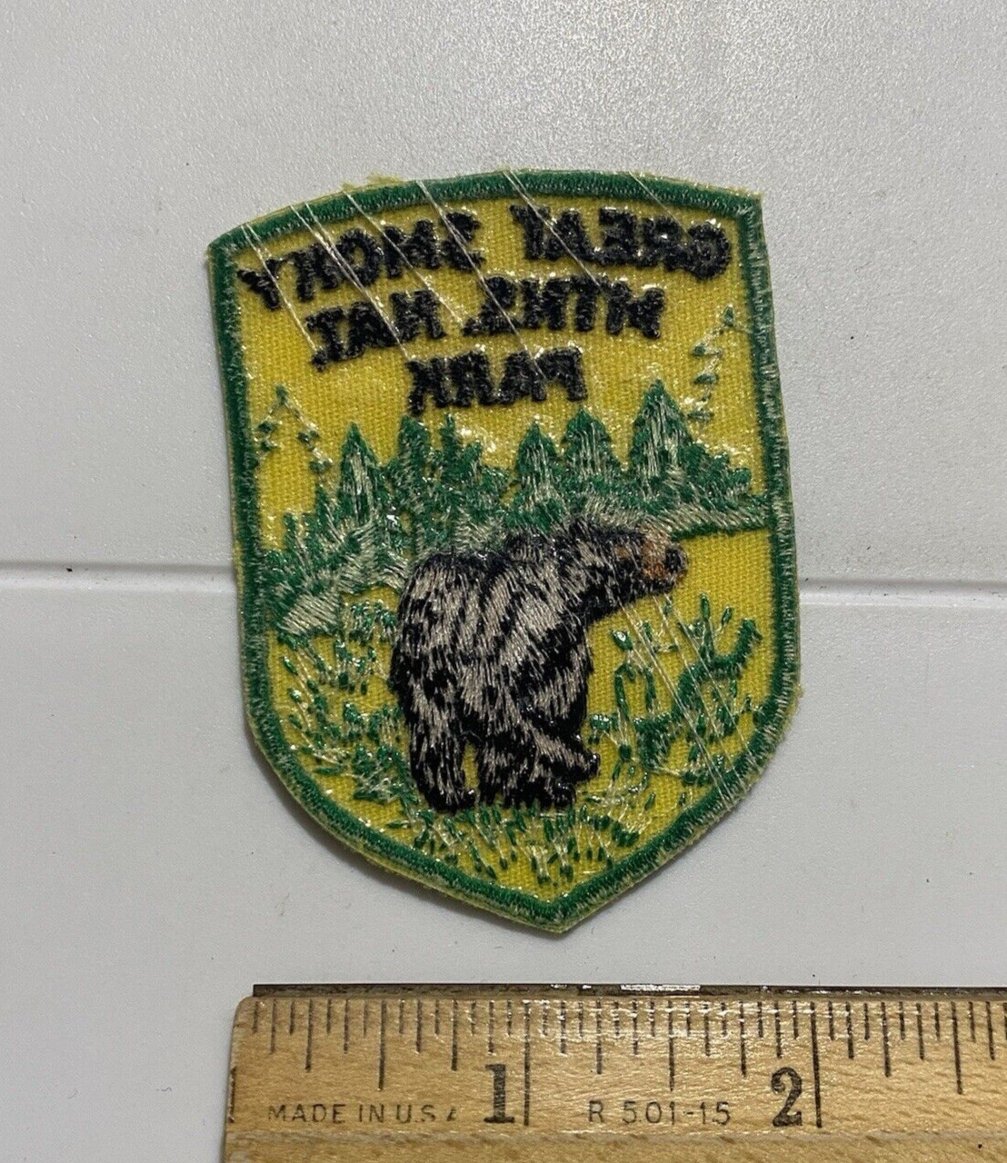 Great Smoky Mtns. Nat. Park National Park Black Bear Souvenir Embroidered Patch