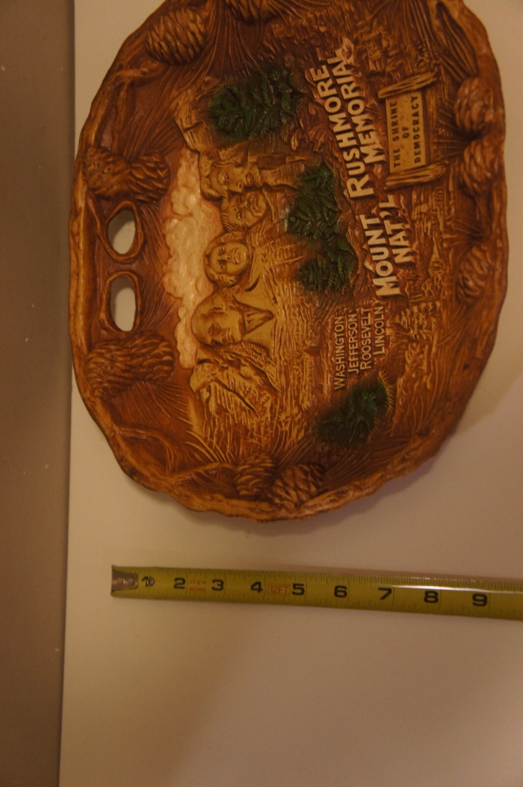 Vintage Mount Rushmore 3D Souvenir Tray HH Tammen